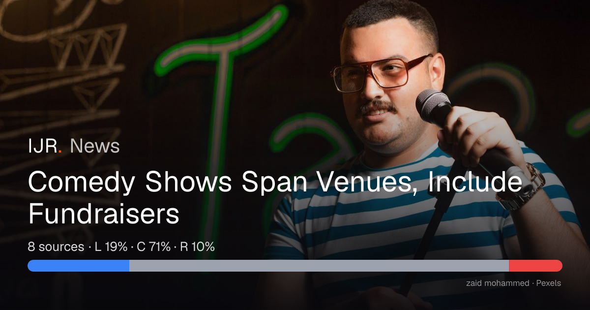 Comedy Shows Span Venues, Include Fundraisers — IJR News