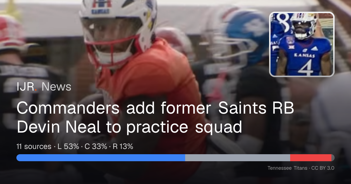 Commanders Sign Former Saints RB to Practice Squad — IJR News