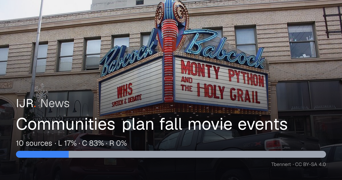 Communities plan fall movie events — IJR News