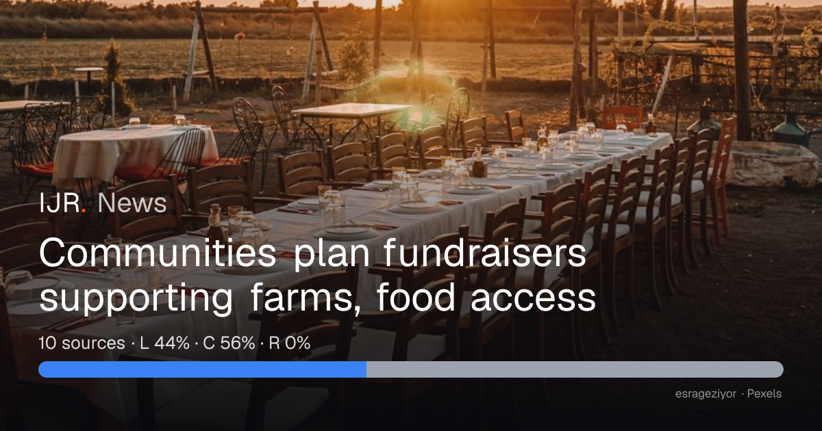 Communities plan fundraisers supporting farms, food access — IJR News