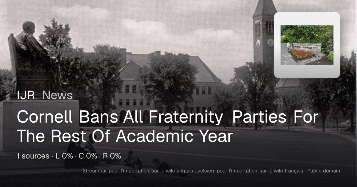 Cornell Bans All Fraternity Parties For The Rest Of Academic Year — IJR ...