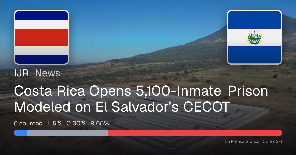 Costa Rica Opens 5,100-Inmate Prison Modeled on El Salvador's CECOT ...