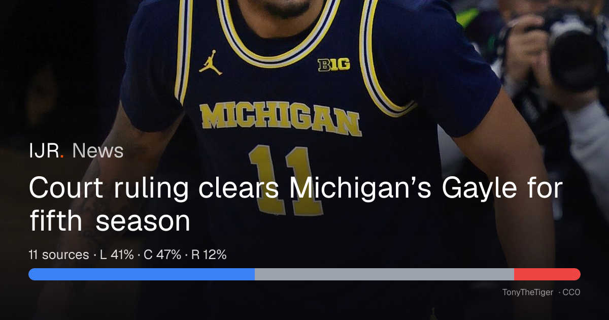 Court ruling clears Michigan’s Gayle for fifth season — IJR News