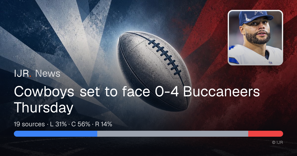 Cowboys set to face 0-4 Buccaneers Thursday — IJR News