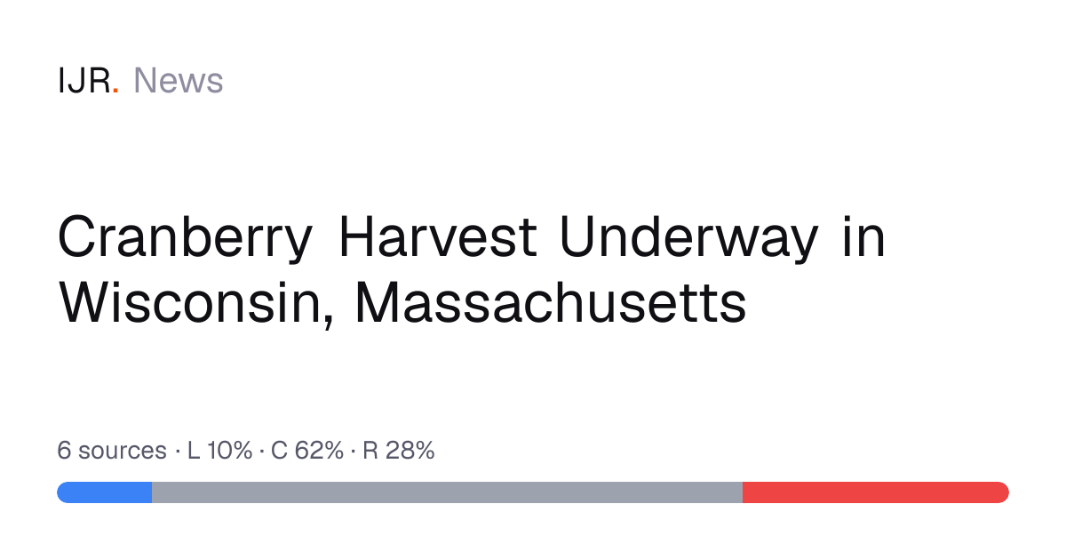 Cranberry Harvest Underway in Wisconsin, Massachusetts — IJR News