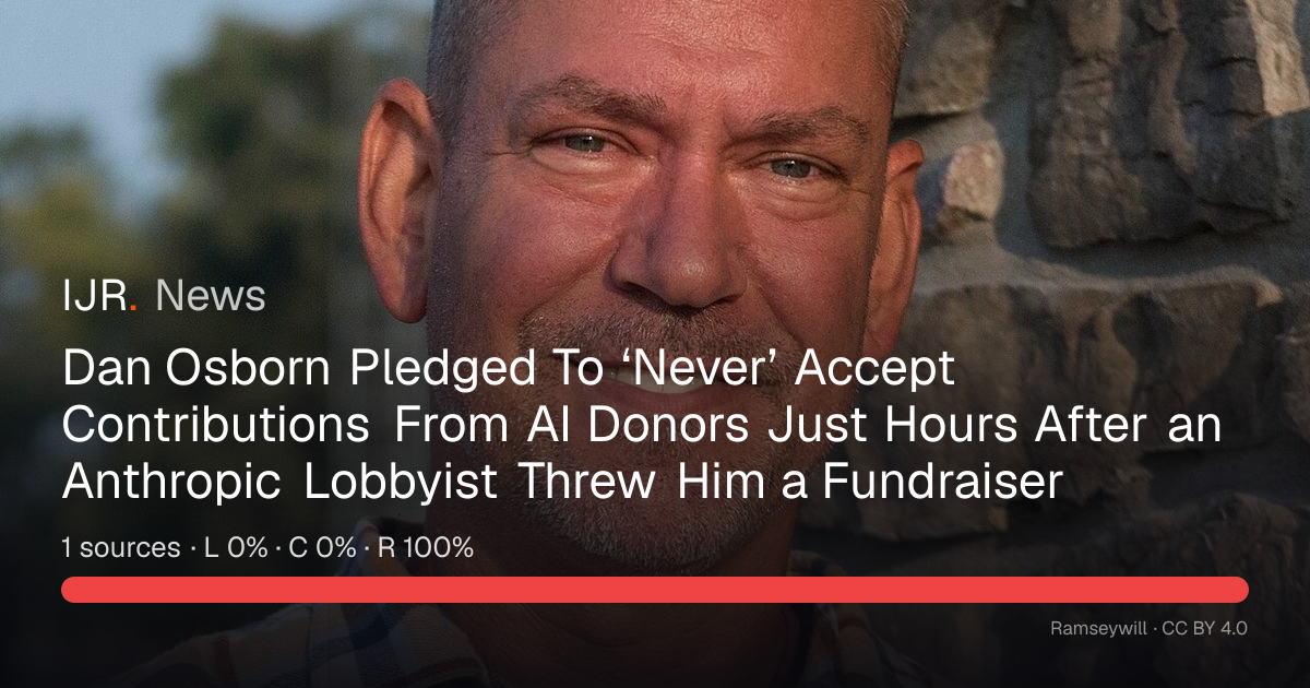 Dan Osborn Pledges to Never Accept AI Money After Anthropic Lobbyist ...