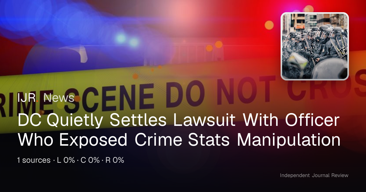 DC Quietly Settles Lawsuit With Officer Who Exposed Crime Stats ...