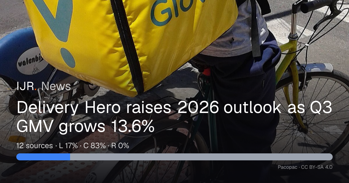 Delivery Hero raises 2026 outlook as Q3 GMV grows 13.6% — IJR News
