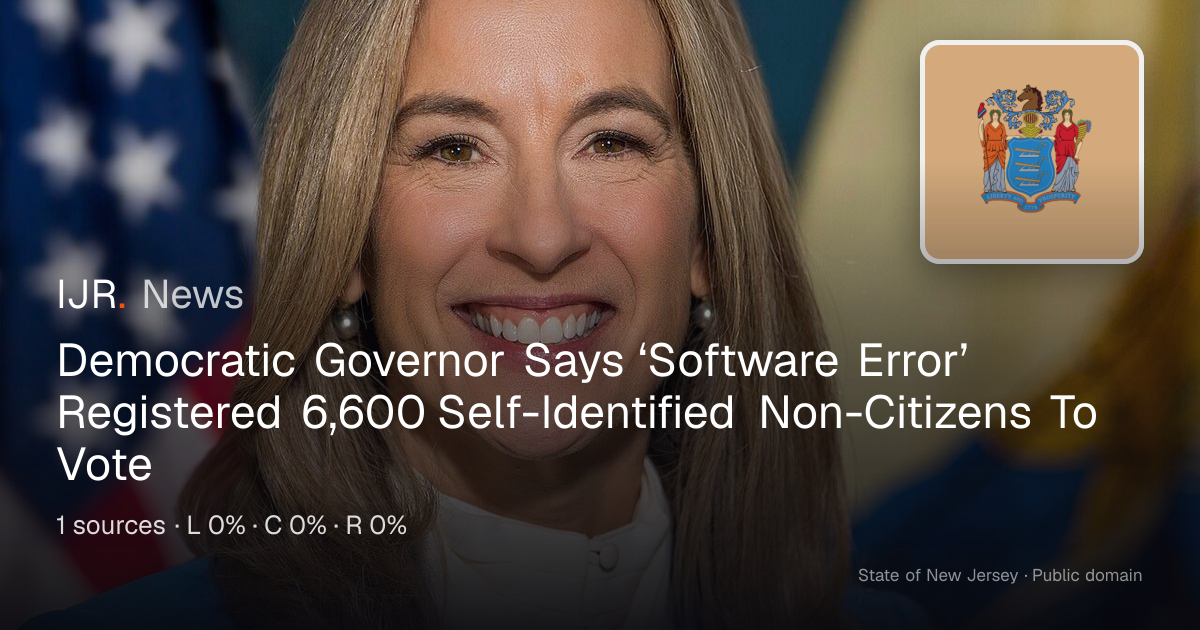 Democratic Governor Says ‘Software Error’ Registered 6,600 Self ...
