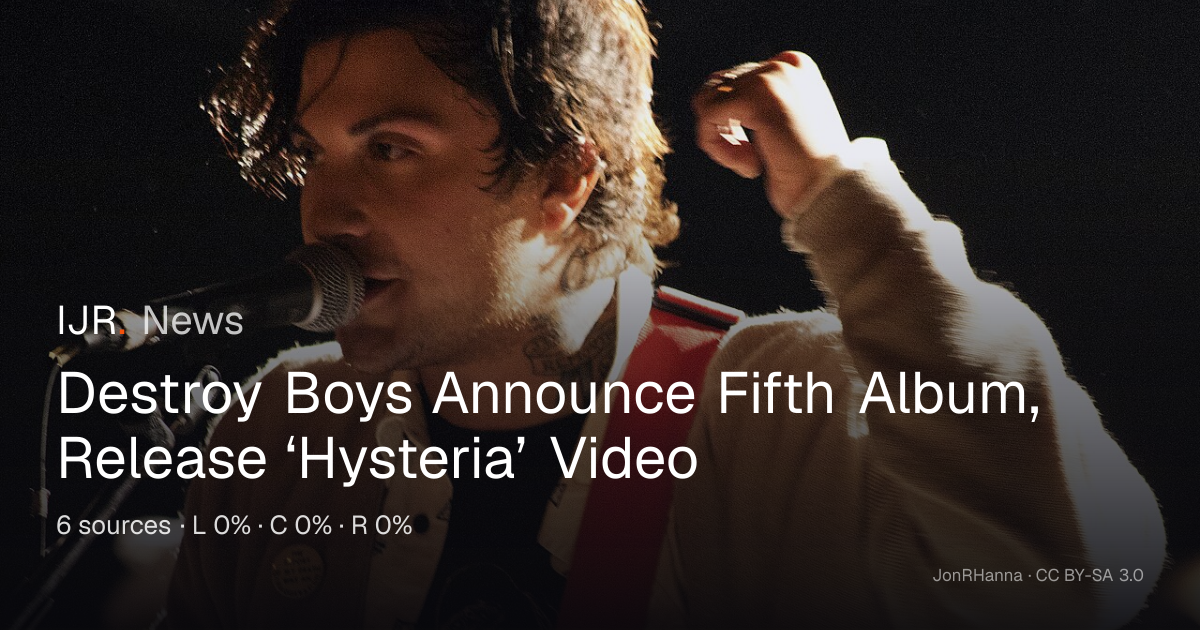Destroy Boys Announce Fifth Album, Release ‘Hysteria’ Video — IJR News
