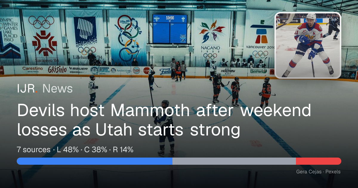 Devils host Mammoth after weekend losses as Utah starts strong — IJR News