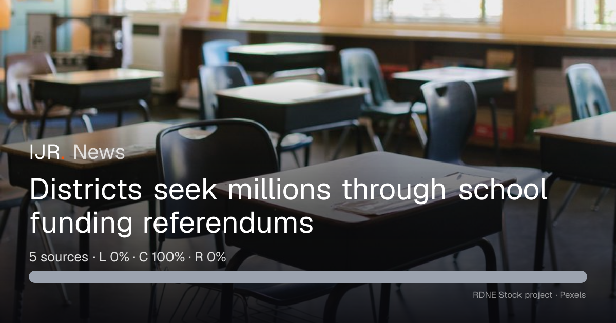Districts seek millions through school funding referendums — IJR News