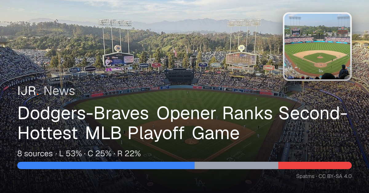 Dodgers-Braves Opener Ranks Second-Hottest MLB Playoff Game — IJR News