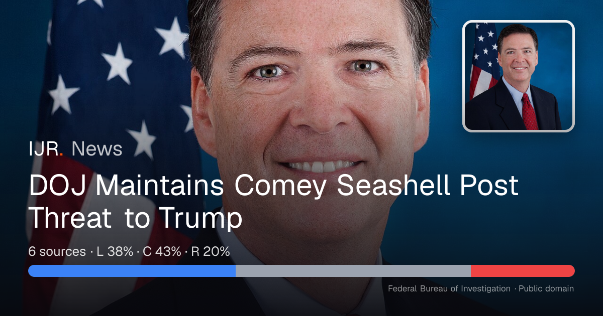 DOJ Maintains Comey Seashell Post Threat to Trump — IJR News