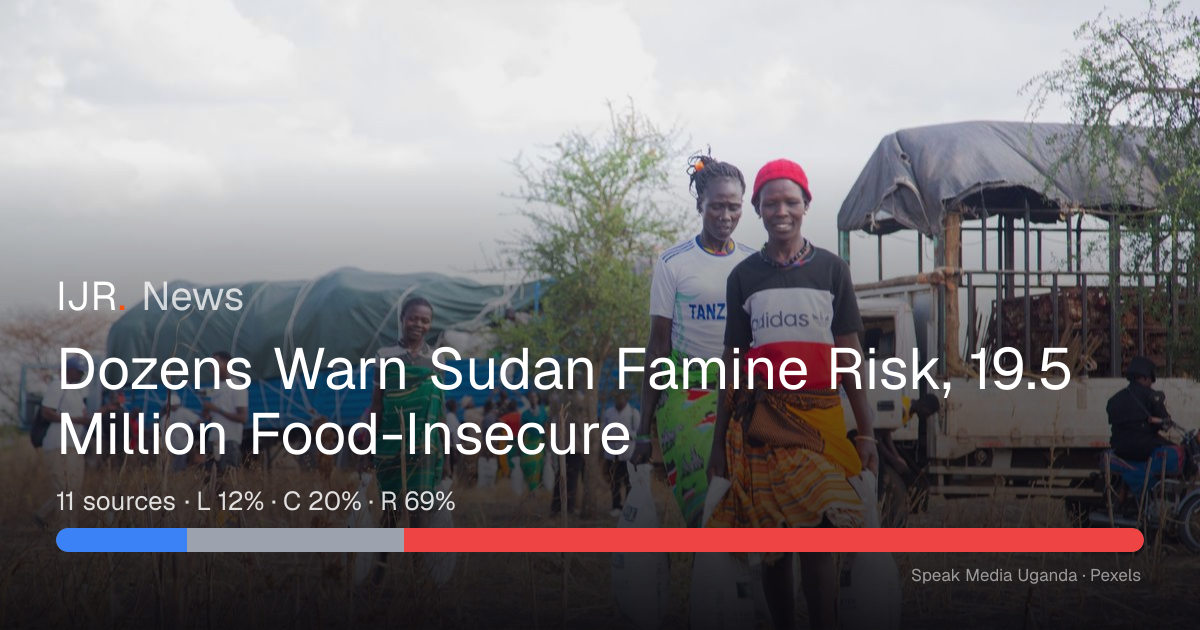 Dozens Warn Sudan Famine Risk, 19.5 Million Food-Insecure — IJR News