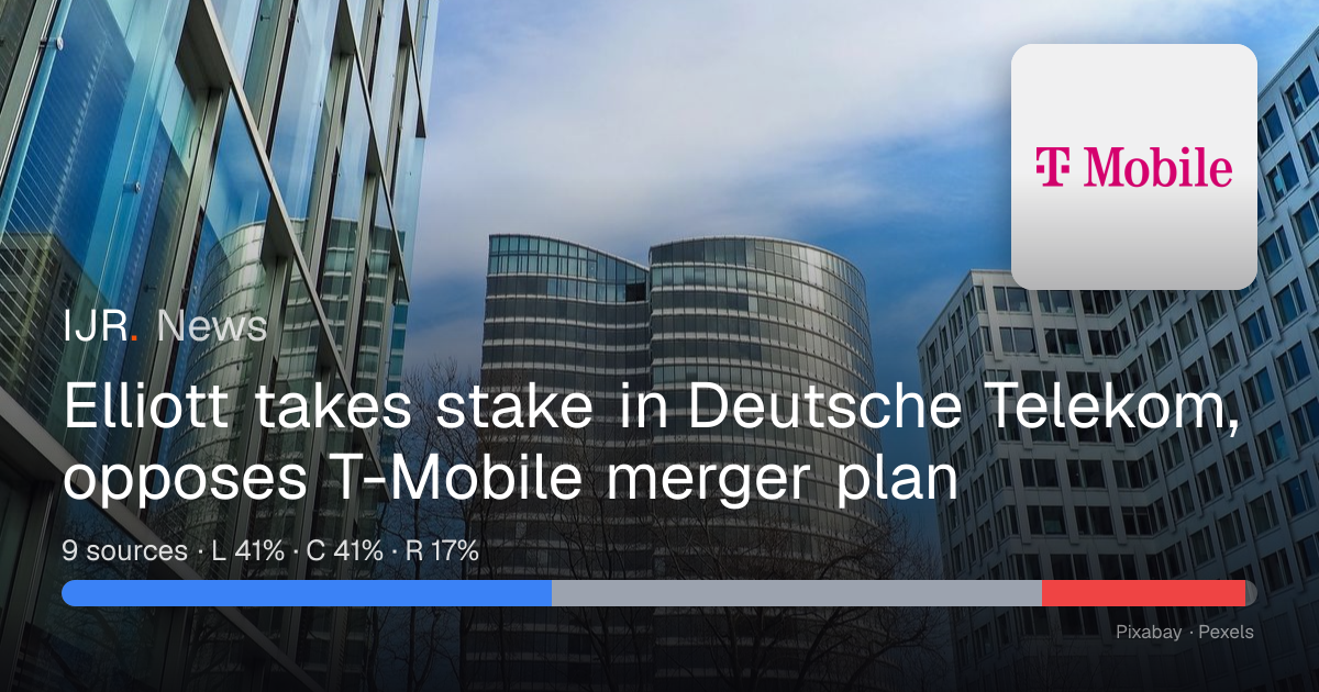 Elliott takes stake in Deutsche Telekom, opposes T-Mobile merger plan ...
