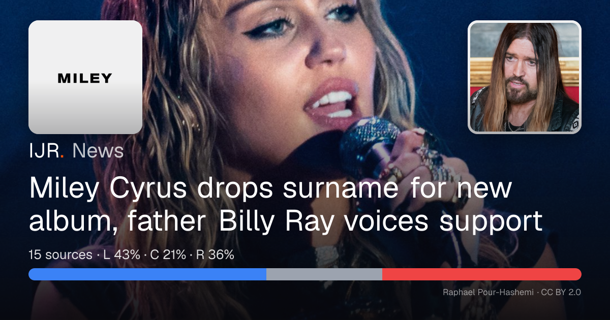 Miley Cyrus drops surname for new album, father Billy Ray voices ...