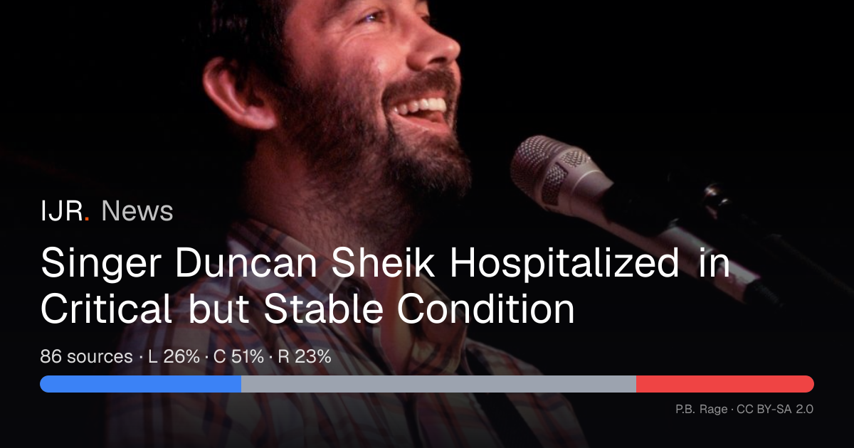 Singer Duncan Sheik Hospitalized in Critical but Stable Condition — IJR ...