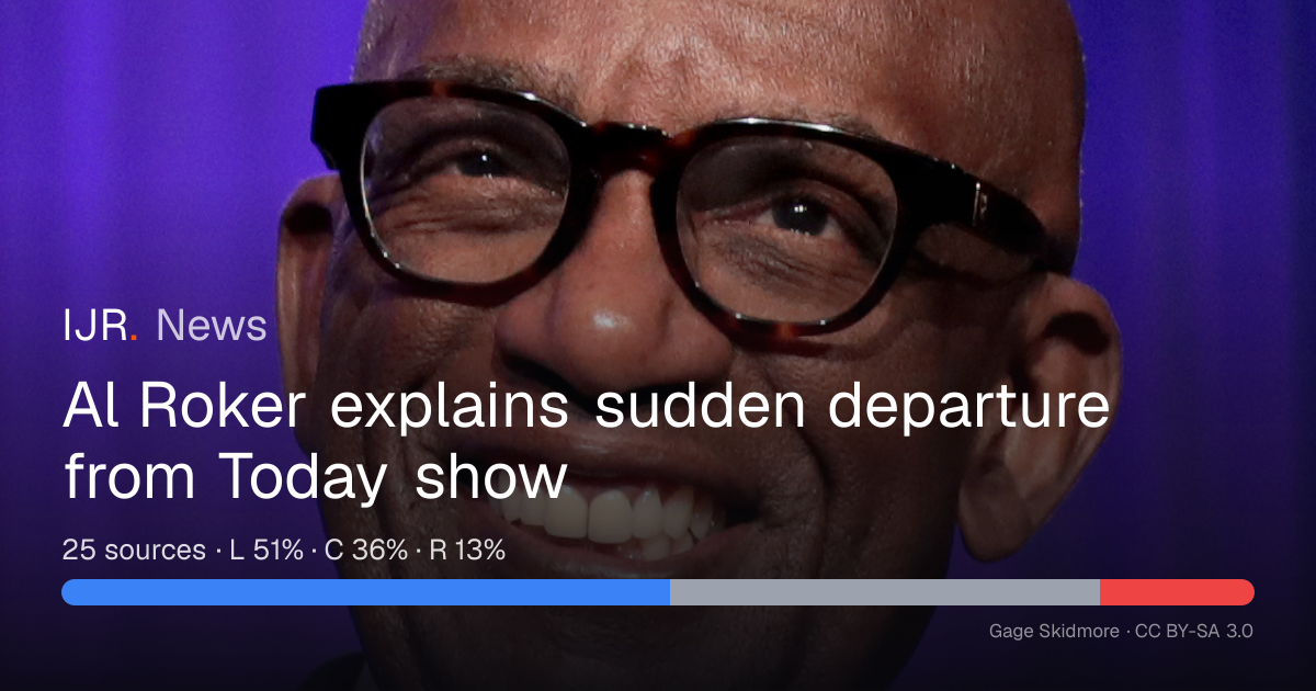 Al Roker explains sudden departure from Today show — IJR News