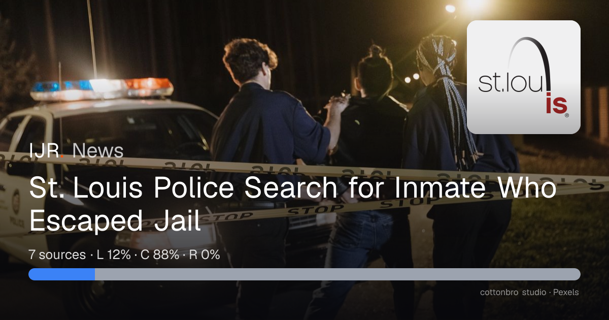 St. Louis Police Search for Inmate Who Escaped Jail — IJR News