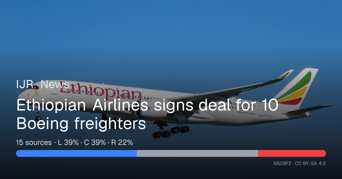 Ethiopian Airlines signs deal for 10 Boeing freighters — IJR News