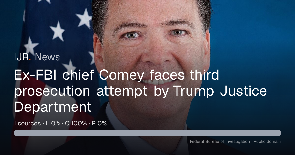 Ex-FBI chief Comey faces third prosecution attempt by Trump Justice ...