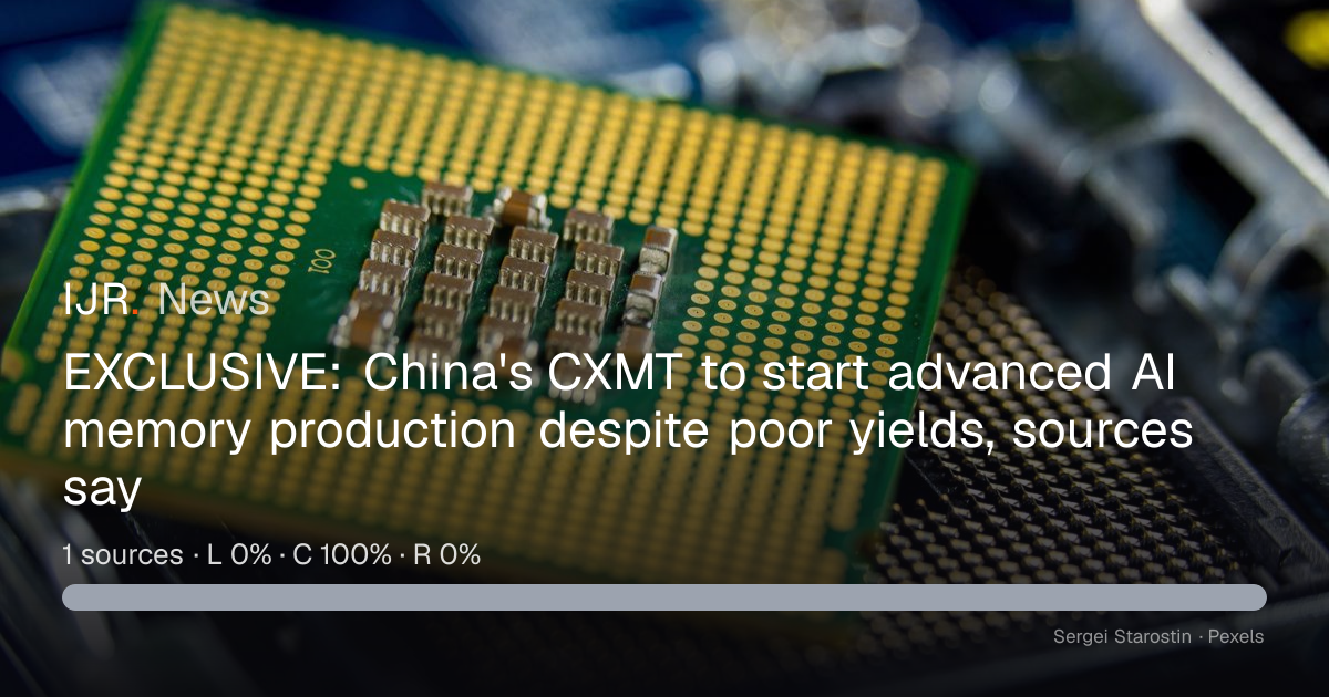 EXCLUSIVE: China's CXMT to start advanced AI memory production despite ...