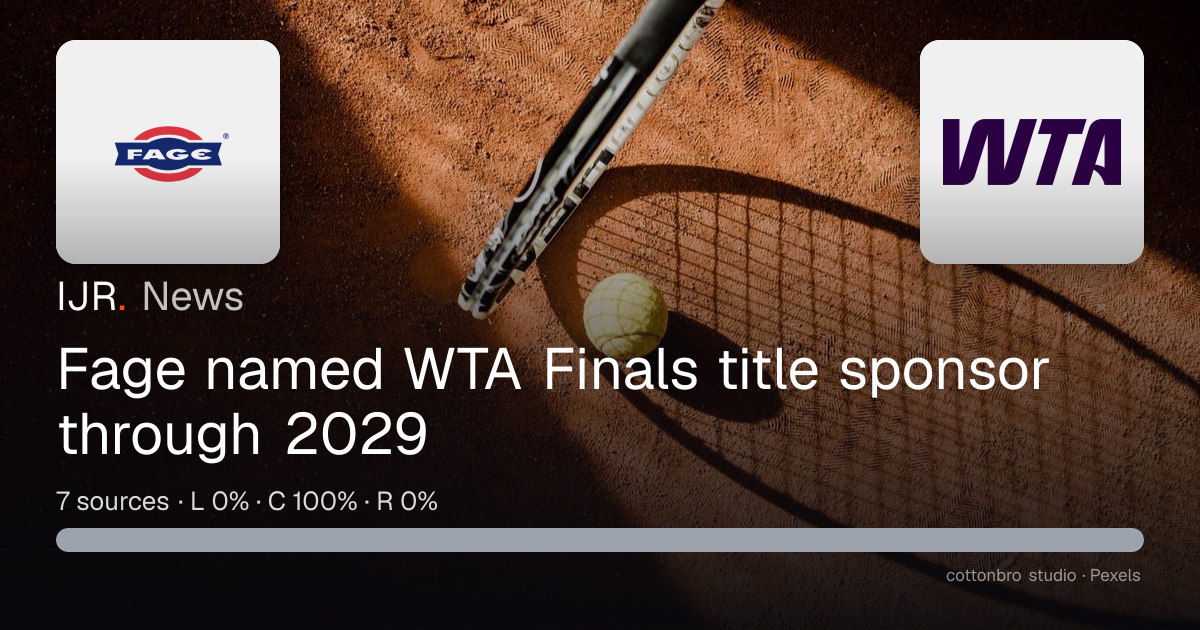 Fage named WTA Finals title sponsor through 2029 — IJR News
