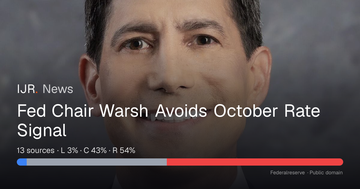 Fed Chair Warsh Avoids October Rate Signal — IJR News