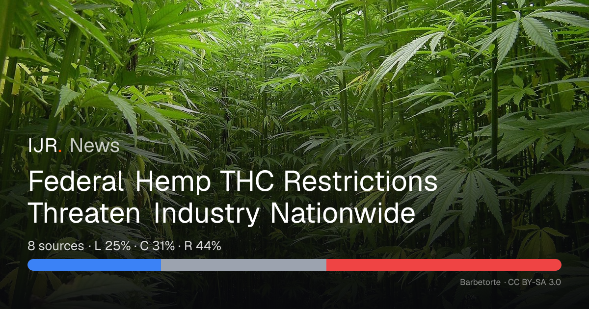 Federal Hemp THC Restrictions Threaten Industry Nationwide — IJR News