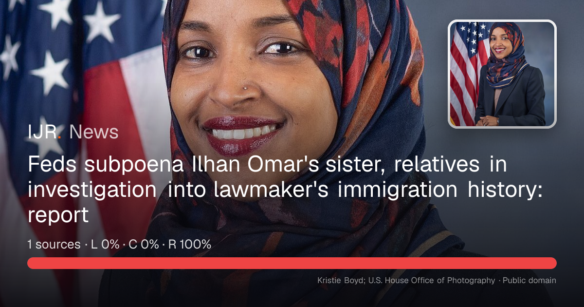 Feds subpoena Ilhan Omar's sister, relatives in investigation into ...