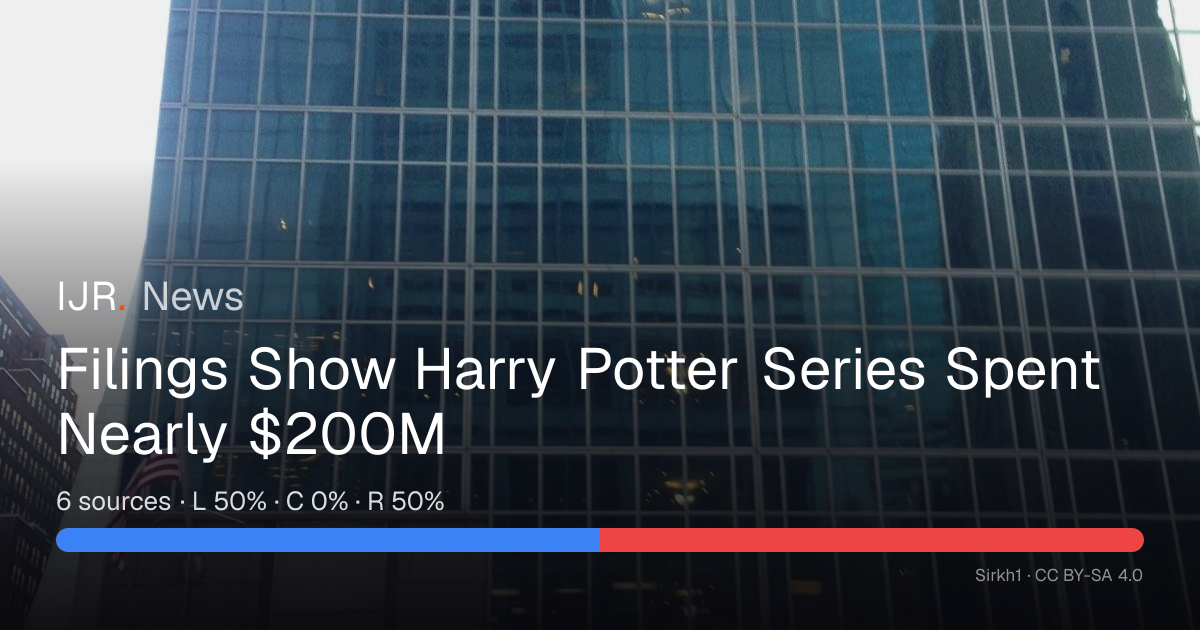 Filings Show Harry Potter Series Spent Nearly $200M — IJR News