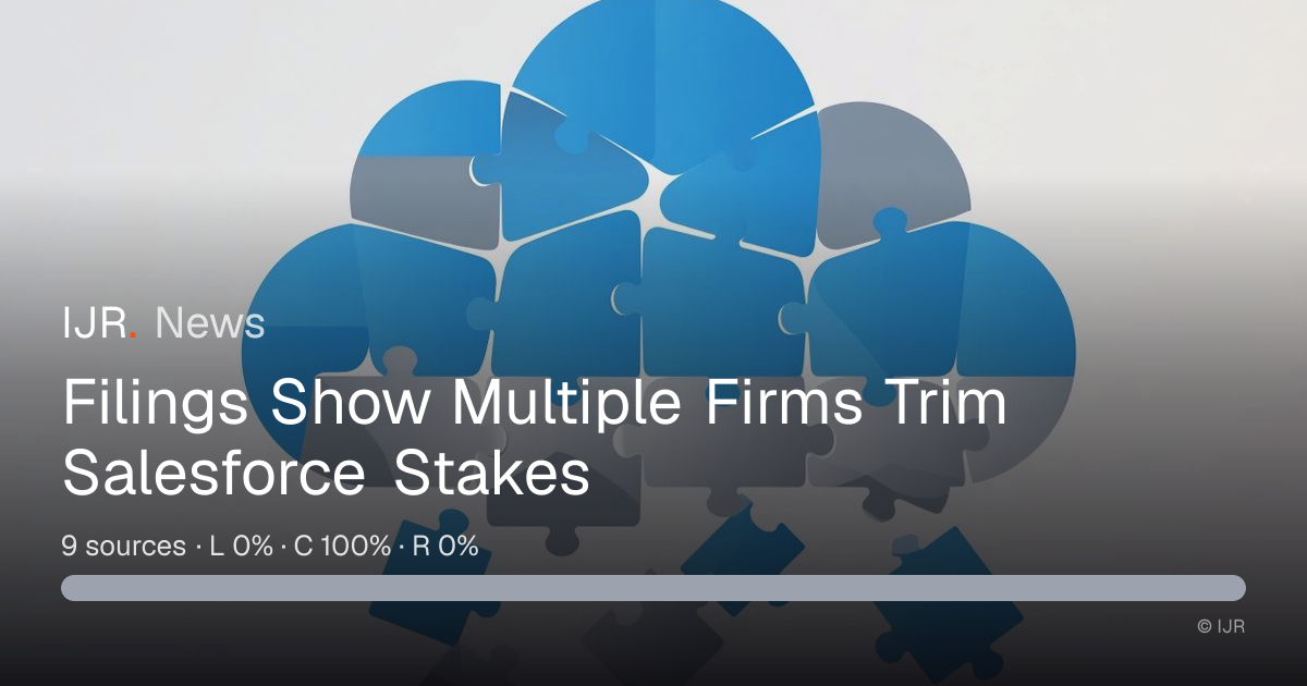 Filings Show Multiple Firms Trim Salesforce Stakes — IJR News