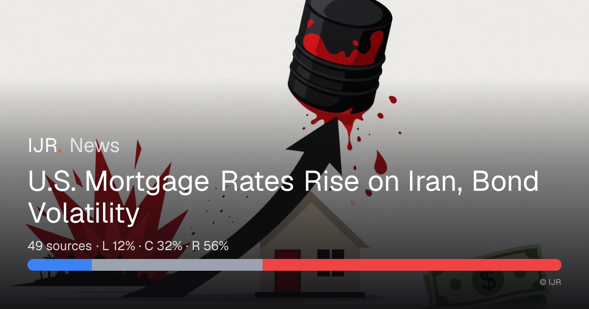 U.S. Mortgage Rates Rise on Iran, Bond Volatility — IJR News