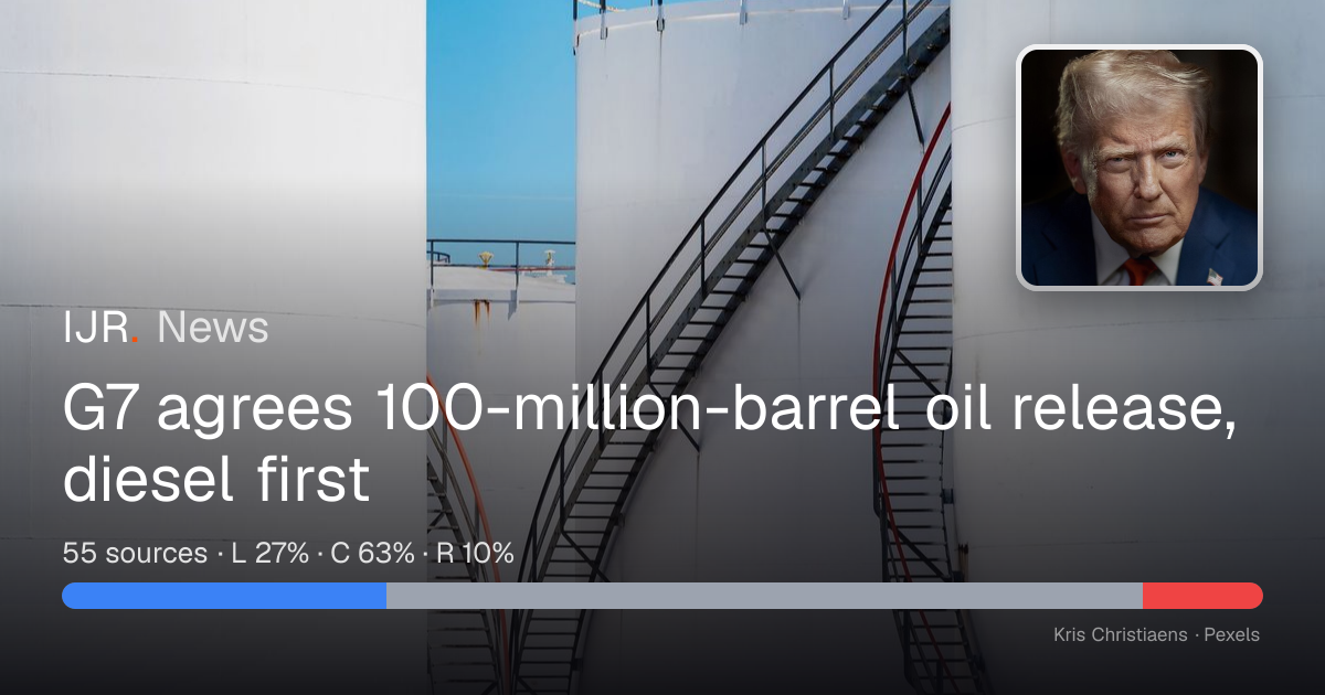 G7 agrees 100-million-barrel oil release, diesel first — IJR News