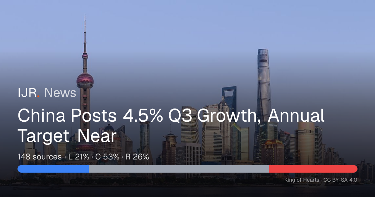 China Posts 4.5% Q3 Growth, Annual Target Near — IJR News