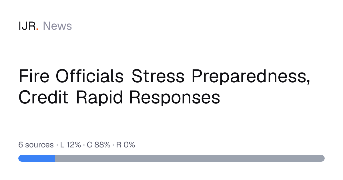 Fire Officials Stress Preparedness, Credit Rapid Responses — IJR News