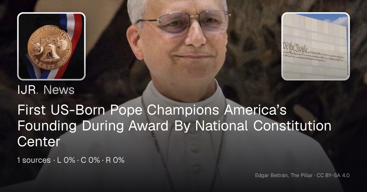 First US-Born Pope Champions America’s Founding During Award By ...