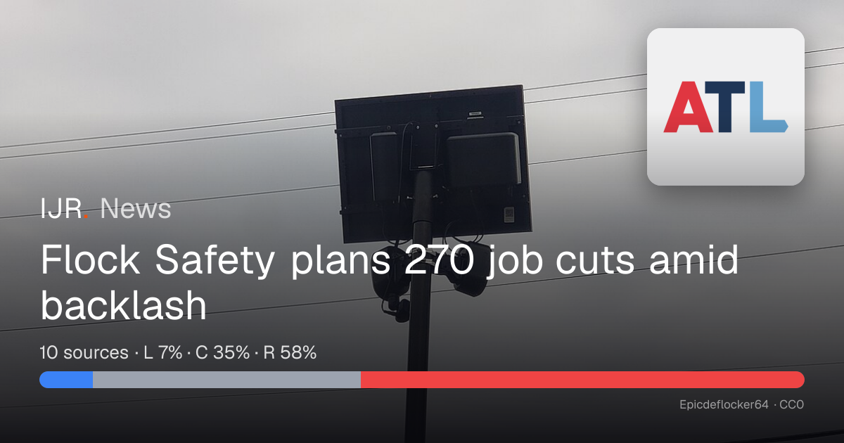 Flock Safety plans 270 job cuts amid backlash — IJR News