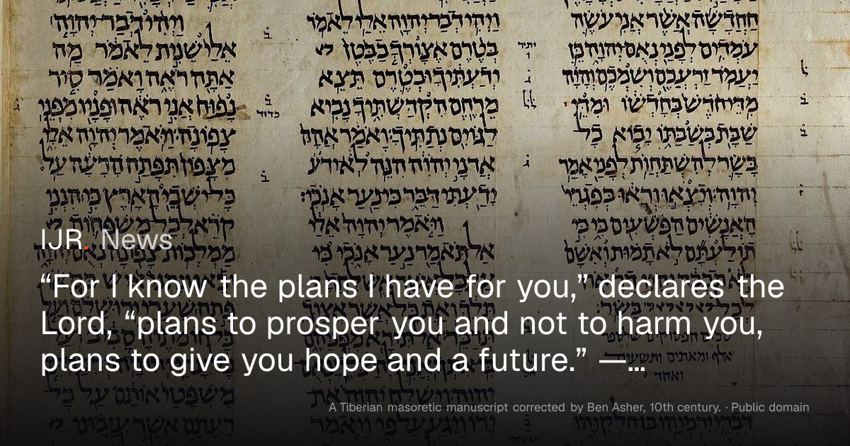 “For I know the plans I have for you,” declares the Lord, “plans to ...