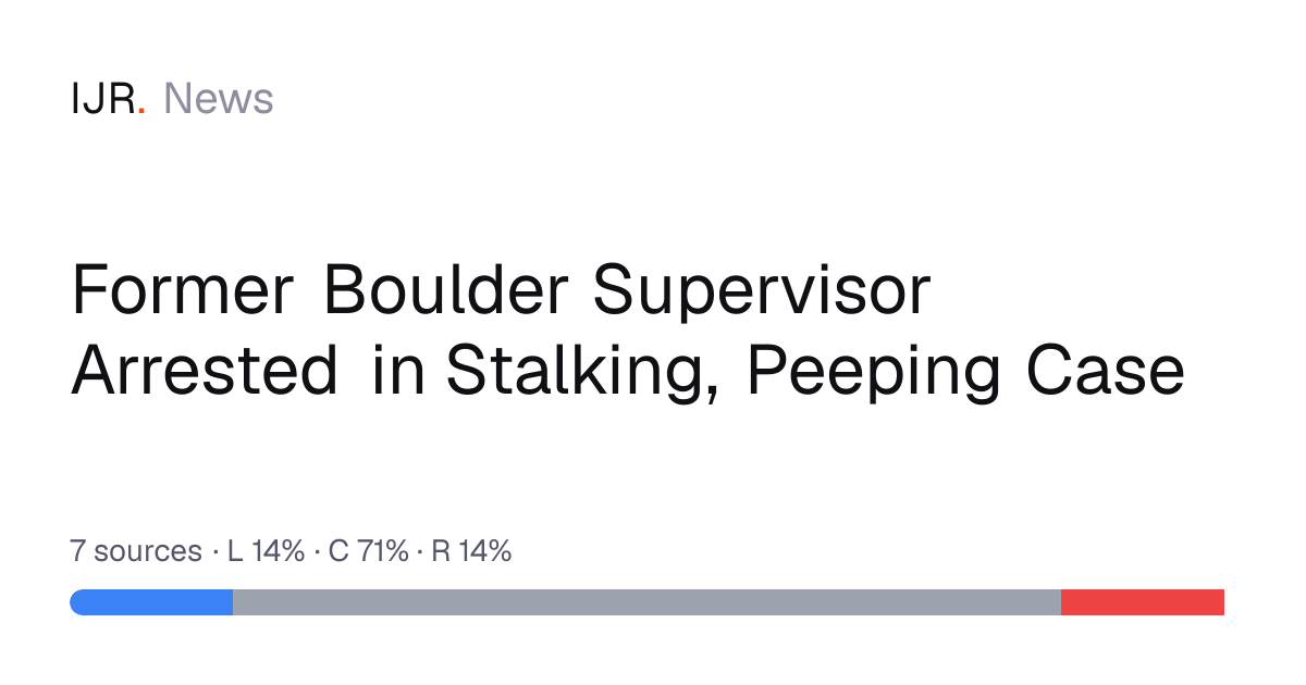 Former Boulder Supervisor Arrested in Stalking, Peeping Case — IJR News