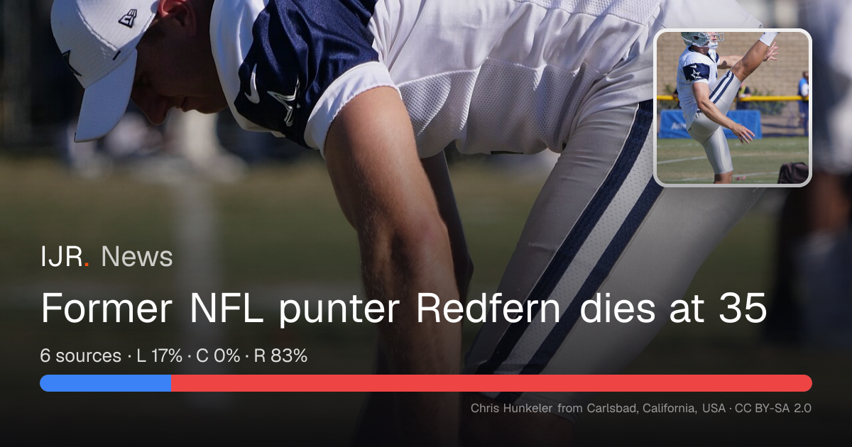 Former NFL punter Redfern dies at 35 — IJR News