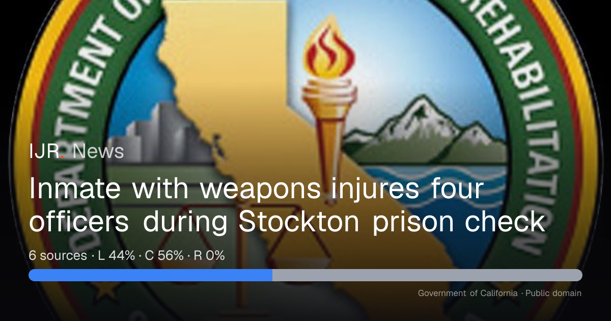 Inmate with weapons injures four officers during Stockton prison check ...