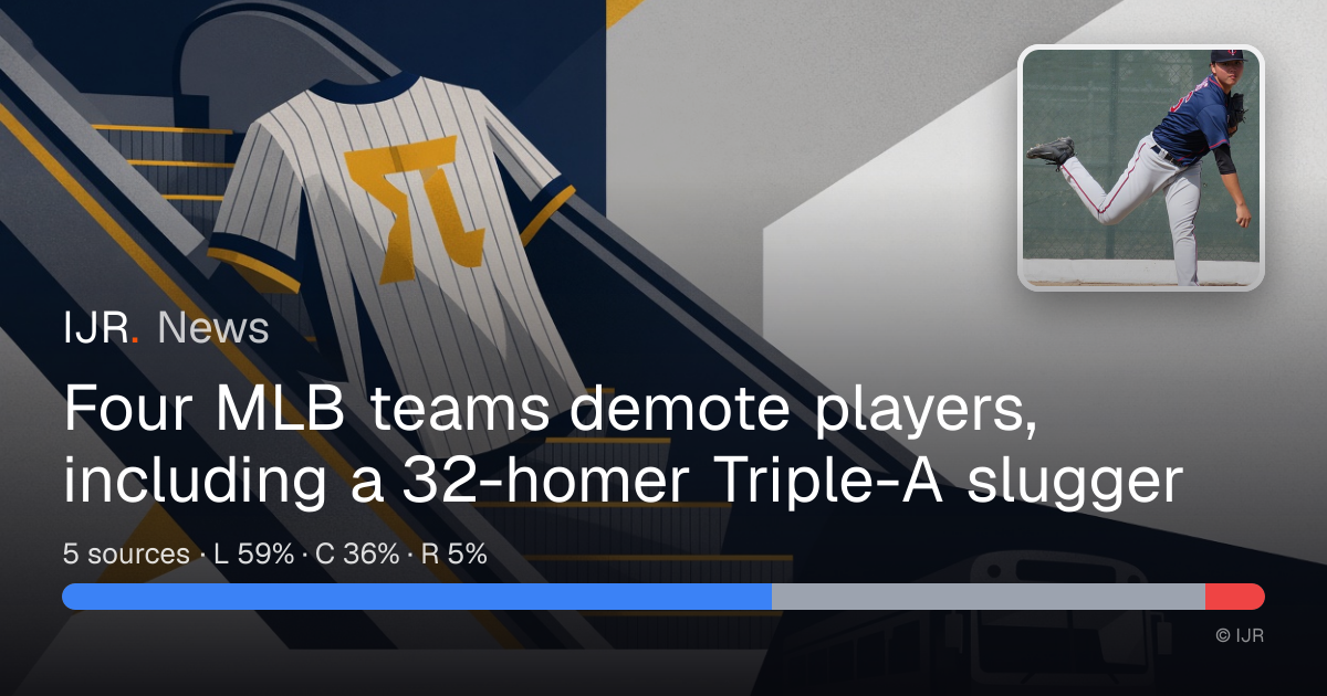 Four MLB teams demote players, including a 32-homer Triple-A slugger ...