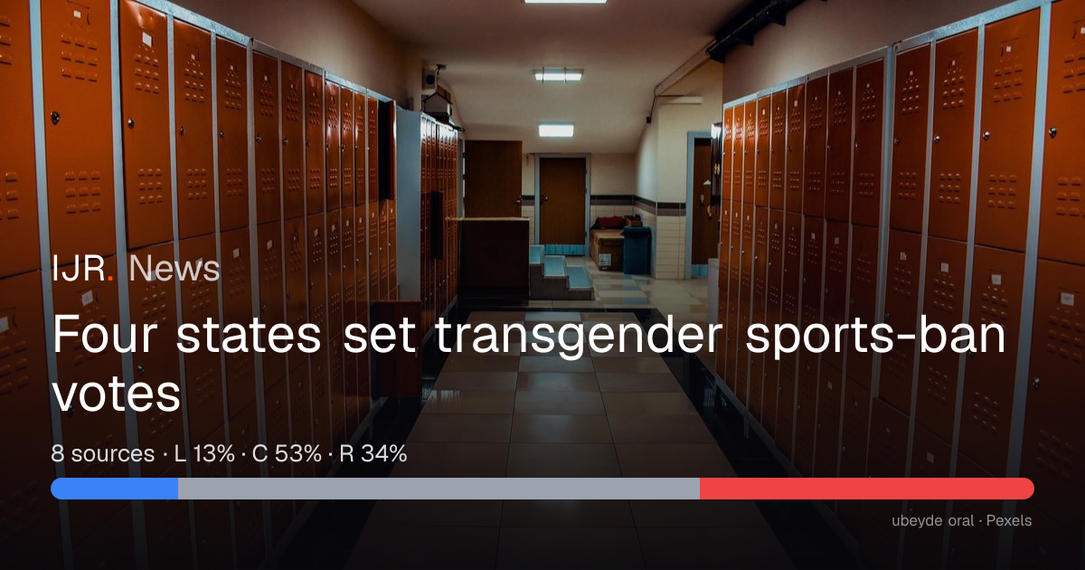 Four states set transgender sports-ban votes — IJR News