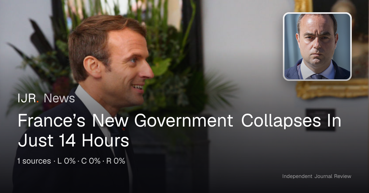 France’s New Government Collapses In Just 14 Hours — IJR News