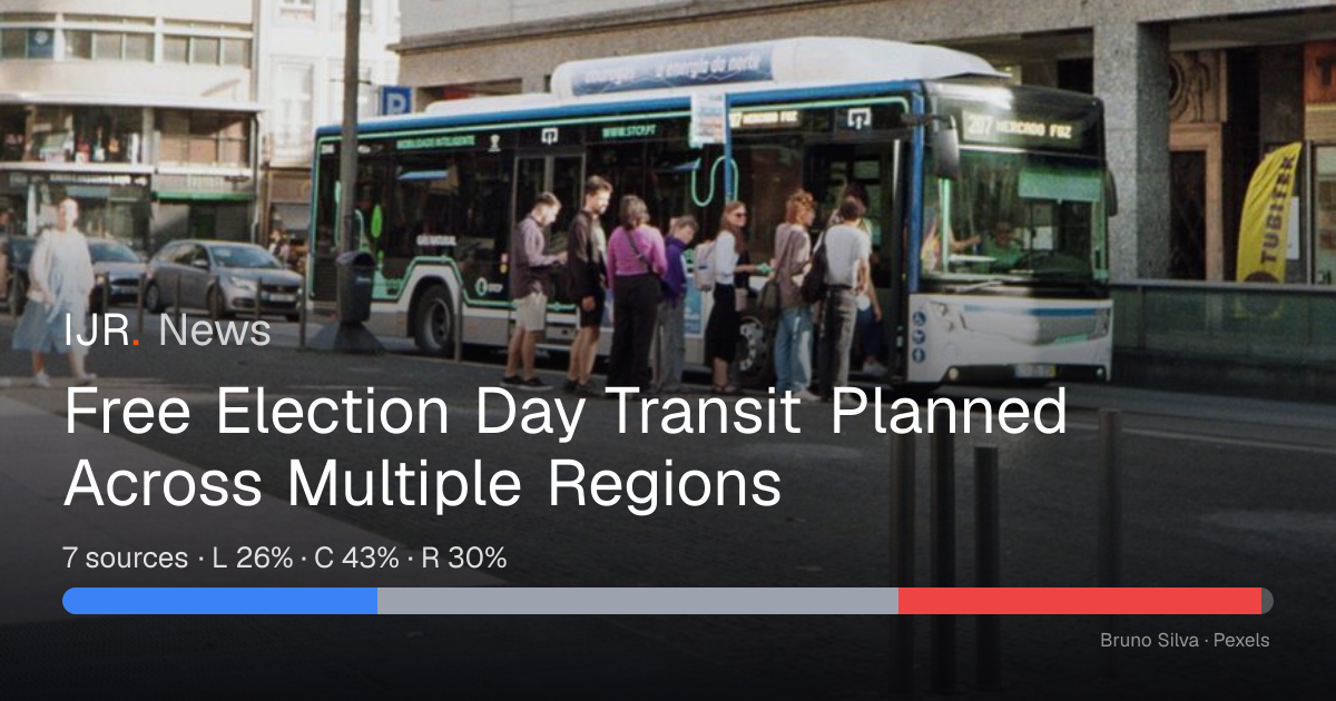 Free Election Day Transit Planned Across Multiple Regions — IJR News
