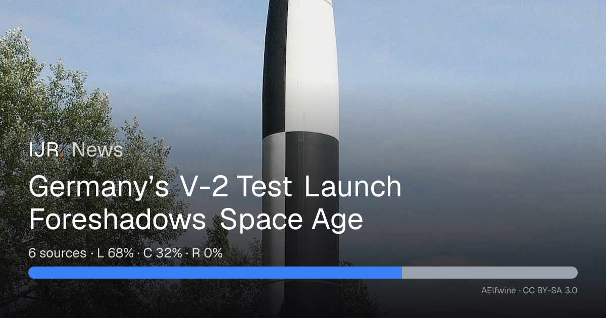 Germany’s V-2 Test Launch Foreshadows Space Age — IJR News
