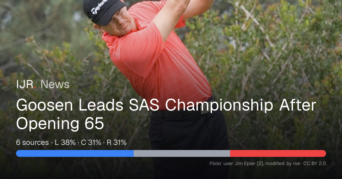 Goosen Leads SAS Championship After Opening 65 — IJR News