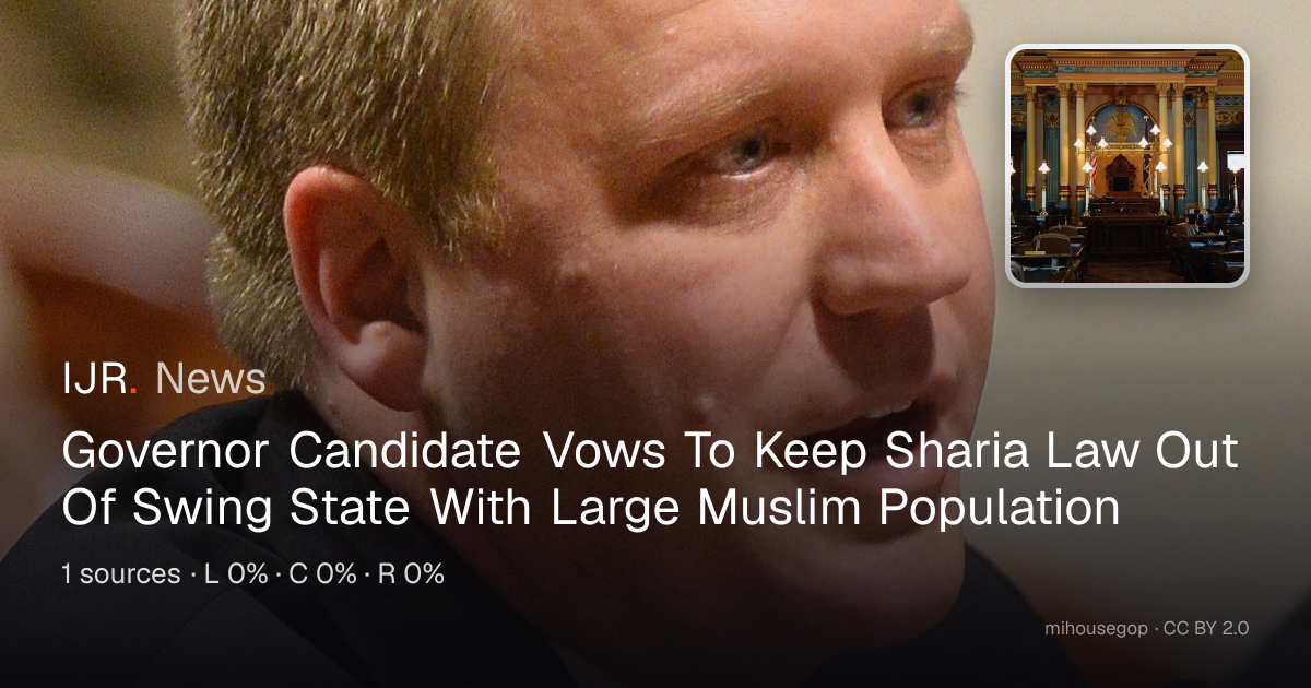 Governor Candidate Vows To Keep Sharia Law Out Of Swing State With ...